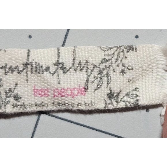 Free People Boho Style Embroidered Romper With Lace Straps In Rust & White Wome - Picture 3 of 11